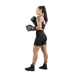 Buttery Stretch Cross-Back Sports Bra -RIVAL Boxinggear ButteryStretchCross BackSportsBra BLACK 5 Copy