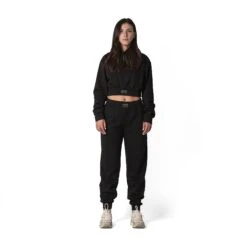 Women's Cropped Heavyweight Fleece Hoodie 27 Women's Cropped Heavyweight Fleece Hoodie -RIVAL Boxinggear CroppedHeavyweightFleeceHoodie BLACK 1