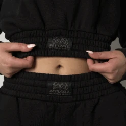 Women's Heavyweight Fleece Joggers -RIVAL Boxinggear CroppedHeavyweightFleeceHoodie BLACK 4 c9d86f88 3ba6 4513 9961 a8c25444c513