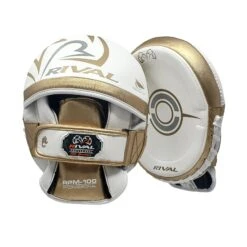 RPM100 Professional Punch Mitts -RIVAL Boxinggear colour white gold 0f25f048 5771 4c7d 8527 9784d97e1cf2