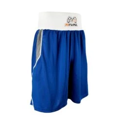 Amateur Competition-Training Boxing Trunks -RIVAL Boxinggear rap tr30 blue front