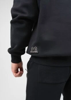 Fleece Oversized Crewneck Sweater -RIVAL Boxinggear rival 2024 crewneck close black 01