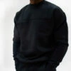 Fleece Oversized Crewneck Sweater -RIVAL Boxinggear rival 2024 crewneck front black 02