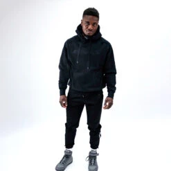 Oversized Heavyweight Fleece Hoodie -RIVAL Boxinggear rival 2024 hoodie front black 01