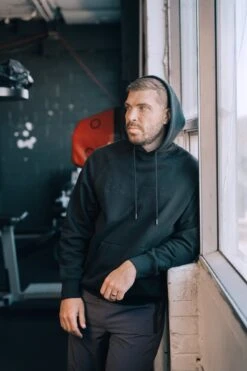 Oversized Heavyweight Fleece Hoodie -RIVAL Boxinggear rival 2024 hoodie front black 02