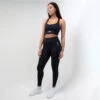 Women's High-Rise Leggings With Pockets 2 Women's High-Rise Leggings With Pockets -RIVAL Boxinggear rival 2024 leggings front black 01