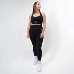 Women's High-Rise Leggings With Pockets 13 Women's High-Rise Leggings With Pockets -RIVAL Boxinggear rival 2024 leggings front black 02