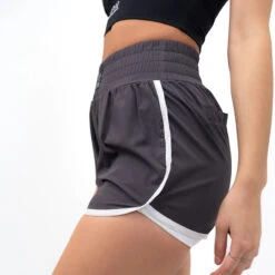 Women's Shorts With Compression Lining -RIVAL Boxinggear rival 2024 womens compression shorts side grey 01